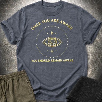 Remain Awake T-Shirt - Remain Awake T-Shirt - Heather Navy