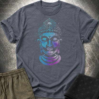 Buddha Flower Of Life Pattern T-Shirt - Buddha Flower Of Life Pattern T-Shirt - Heather Navy