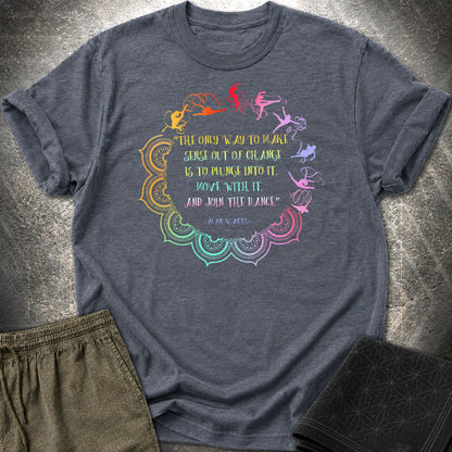 Alan Watts Join The Dance Quote T-Shirt - Alan Watts Join The Dance Quote T-Shirt - Heather Navy