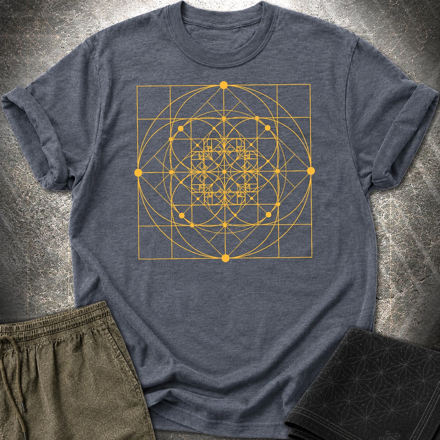 Phi Spirals T-Shirt - Phi Spirals T-Shirt - Heather Navy