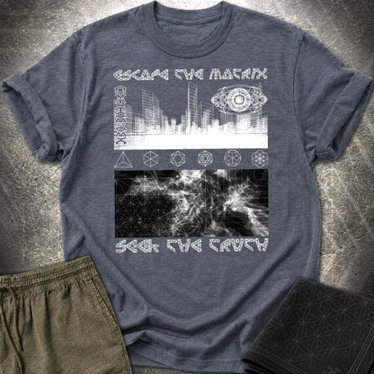 Run From The Matrix T-Shirt - Run From The Matrix T-Shirt - Heather Navy