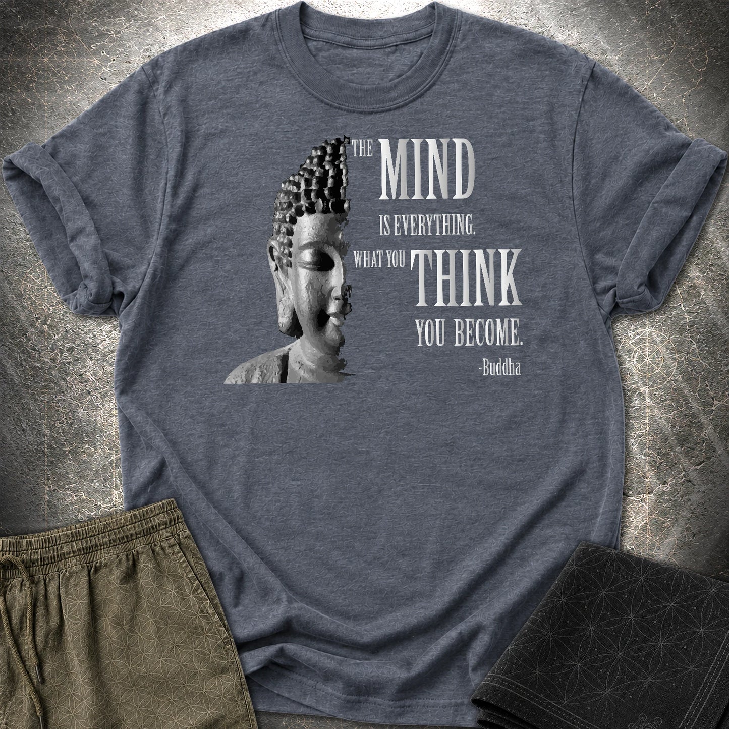 Buddha Mind T-Shirt - Buddha Mind T-Shirt - Heather Navy