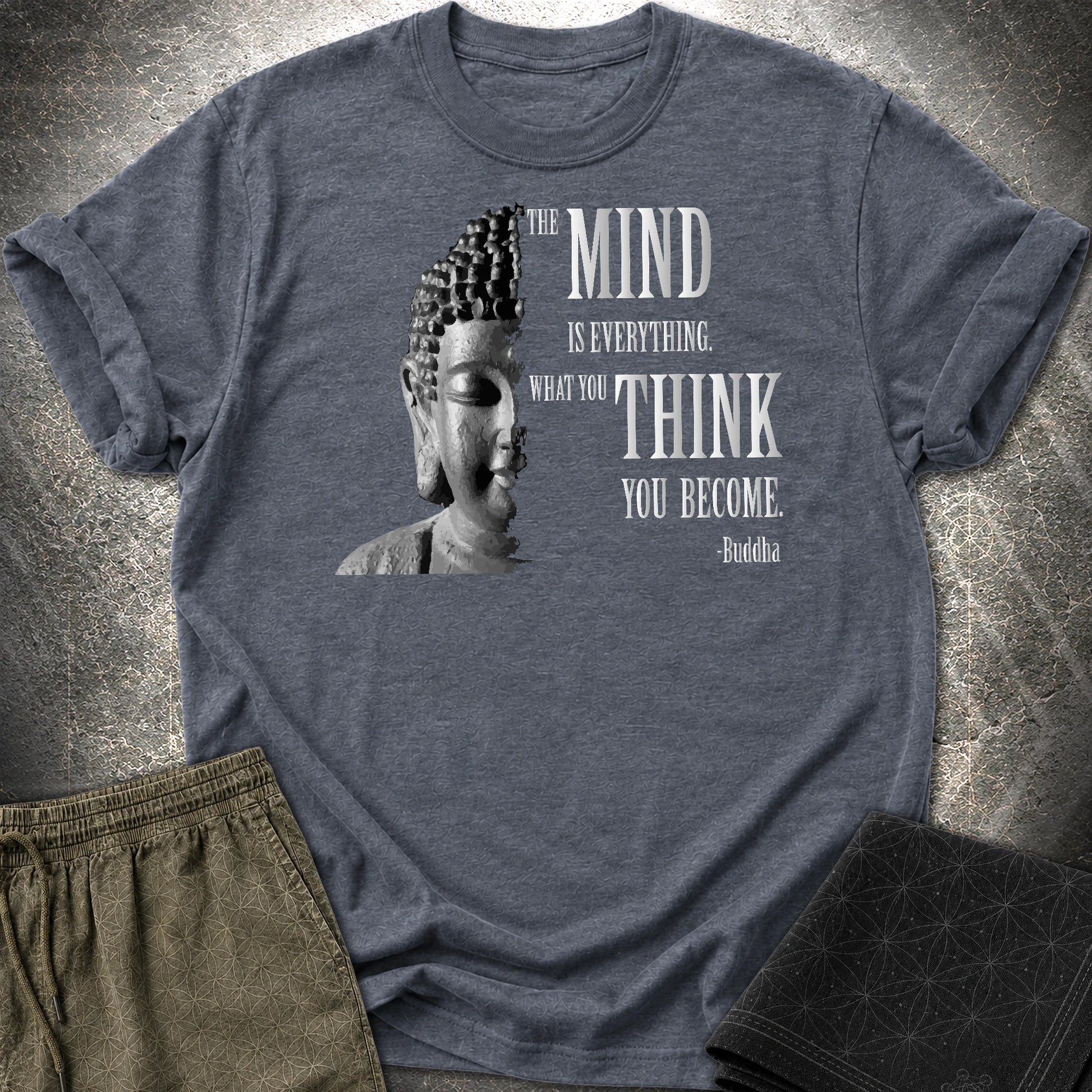 Buddha Mind T-Shirt - Buddha Mind T-Shirt - Heather Navy