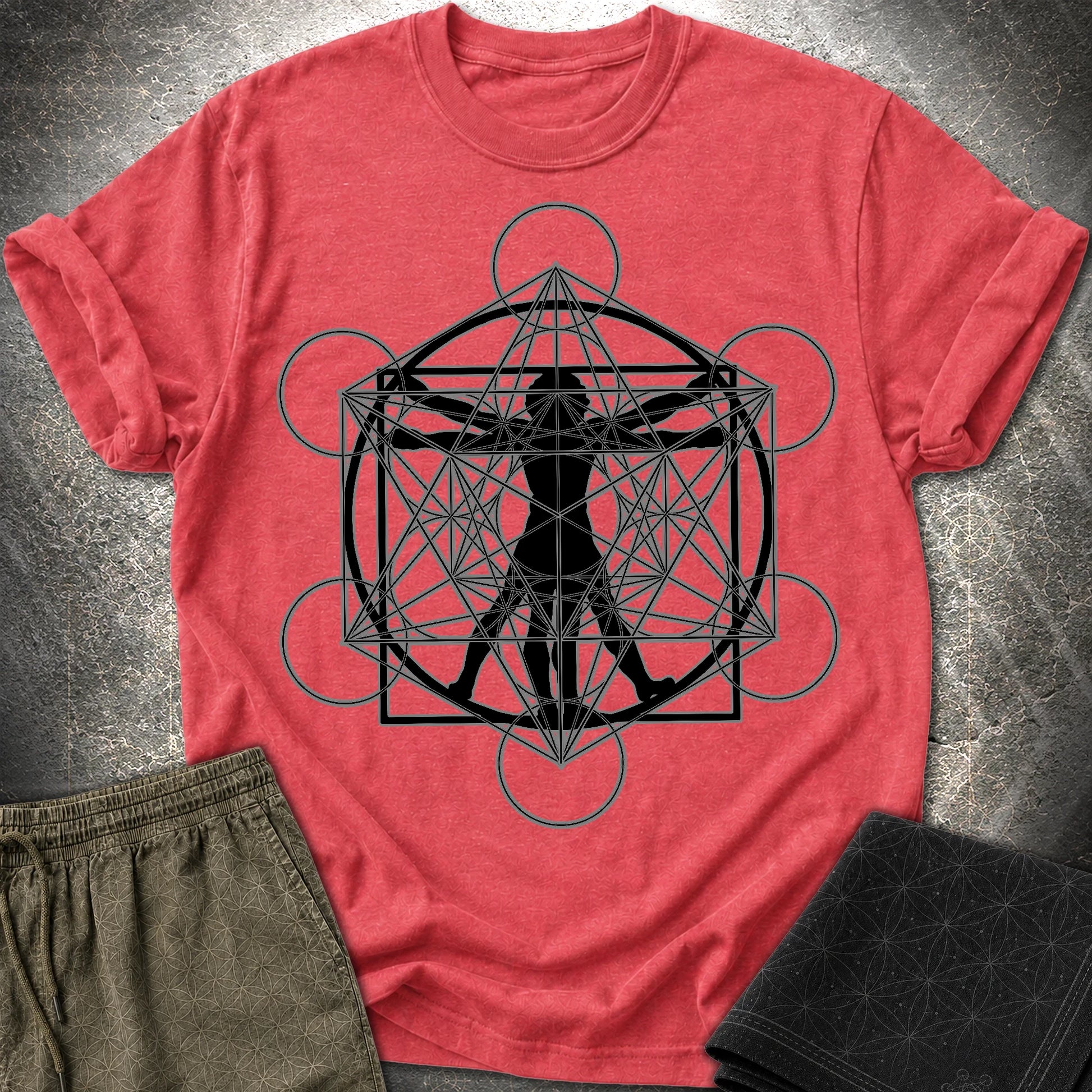 Vitruvian Metatron T-Shirt - Vitruvian Metatron T-Shirt - Heather Red