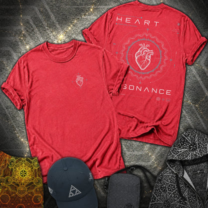 Heart Radiates - Heart Radiates 2 Sided T-Shirt - Heather Red