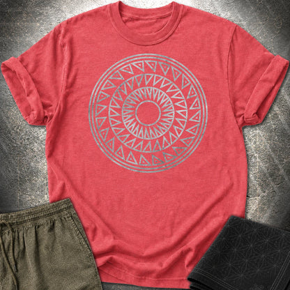 Crop Circle Silver T-Shirt - Crop Circle Silver T-Shirt - Heather Red