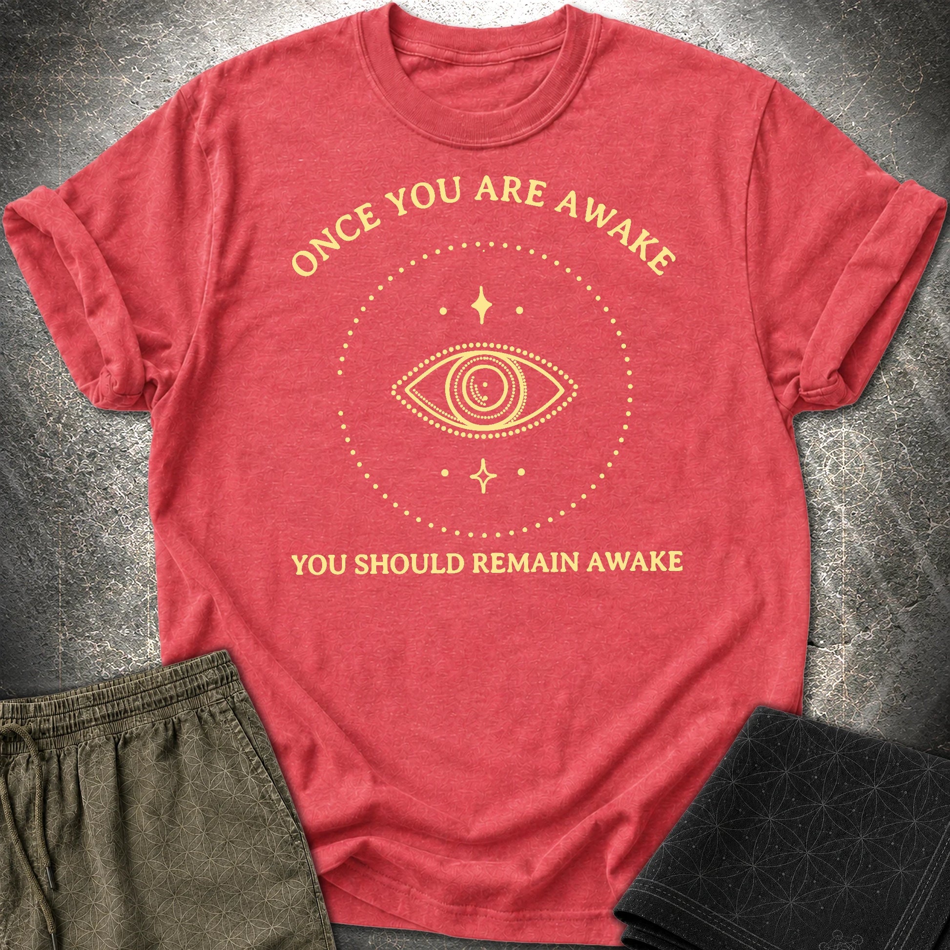 Remain Awake T-Shirt - Remain Awake T-Shirt - Heather Red