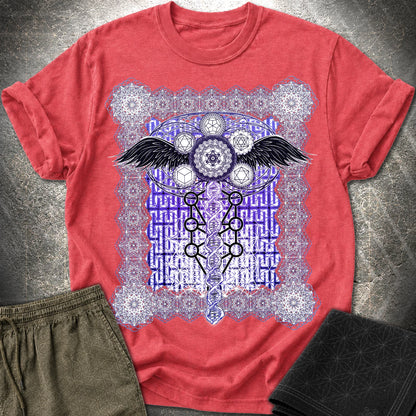 Metatron Ascension T-Shirt - Metatron Ascension T-Shirt - Heather Red