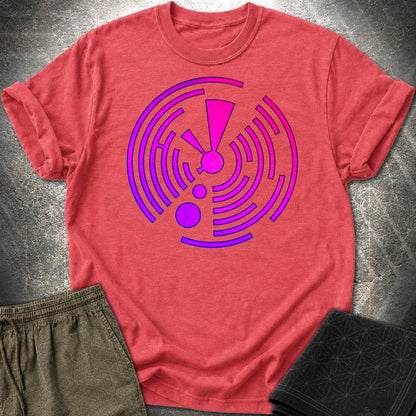Crop Circle Electric Pink T-Shirt - Crop Circle Electric Pink T-Shirt - Heather Red