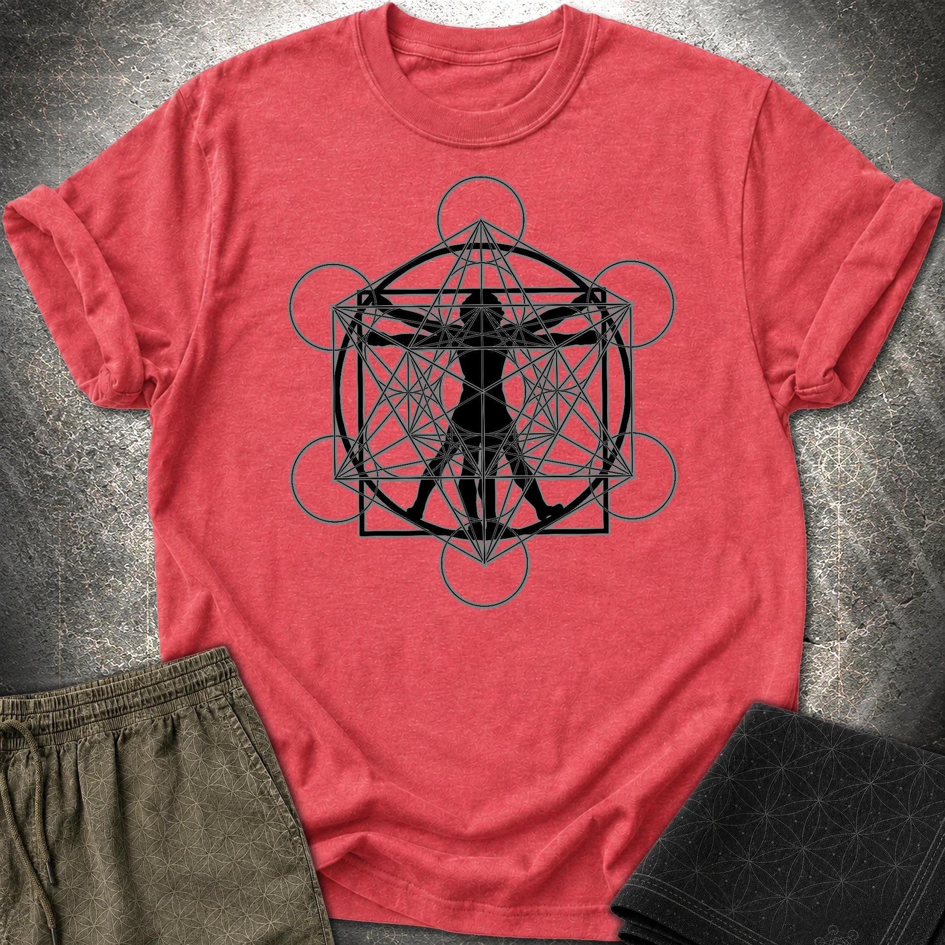 Vitruvian Metatron T-Shirt - Vitruvian Metatron T-Shirt - Heather Red