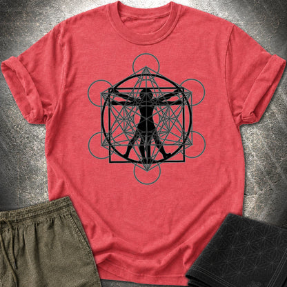 Vitruvian Metatron T-Shirt - Vitruvian Metatron T-Shirt - Heather Red