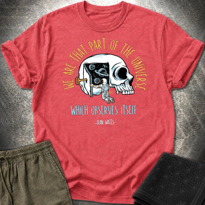 Alan Watts Part Of Universe T-Shirt - Alan Watts Part Of Universe T-Shirt - Heather Red