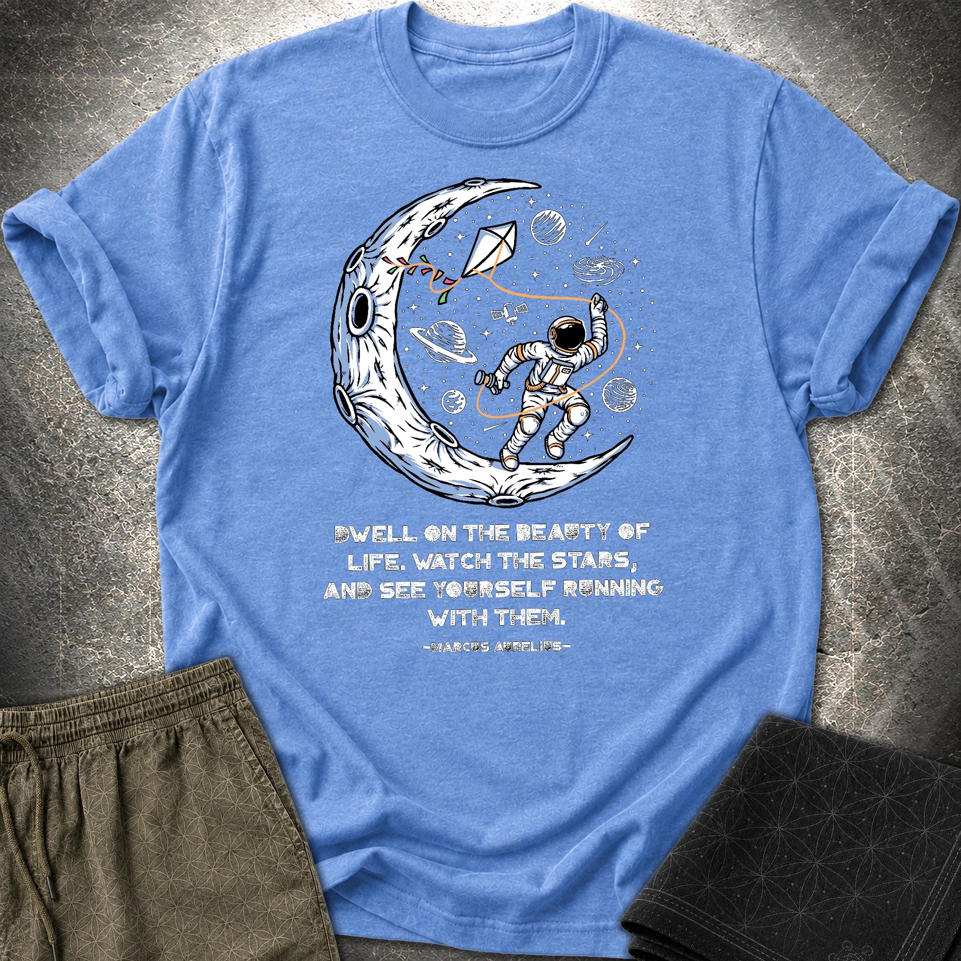 Marcus Aurelius Stars T-Shirt - Marcus Aurelius Stars T-Shirt - Heather Royal