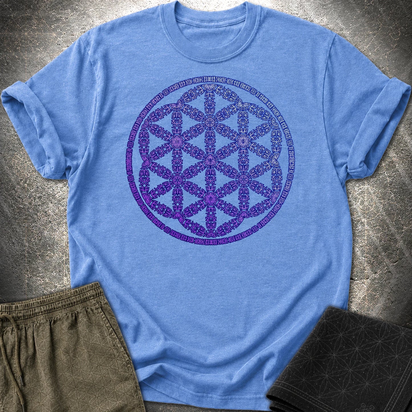 Seed Of Life Purple T-Shirt - Seed Of Life Purple T-Shirt - Heather Royal