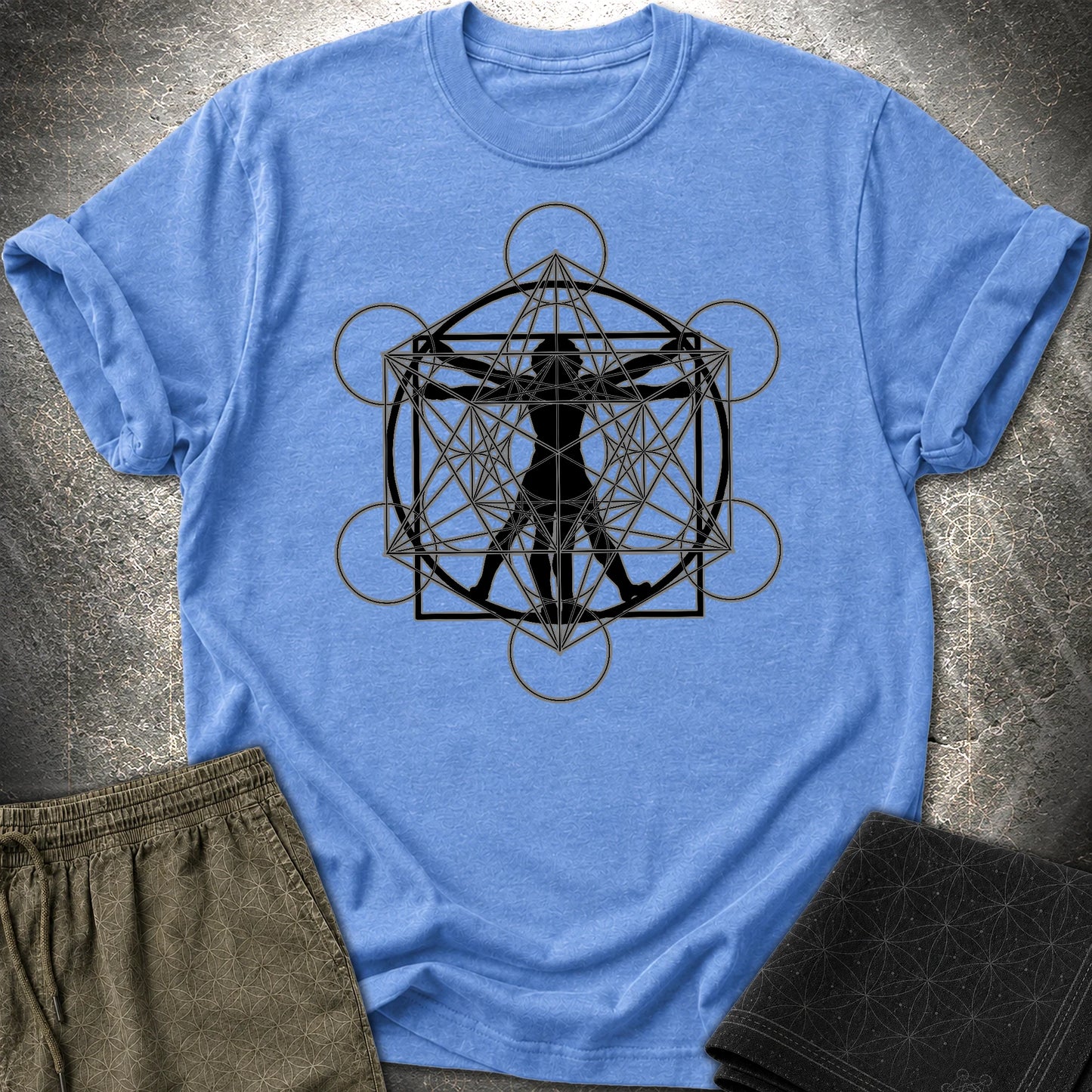 Vitruvian Metatron T-Shirt - Vitruvian Metatron T-Shirt - Heather Royal