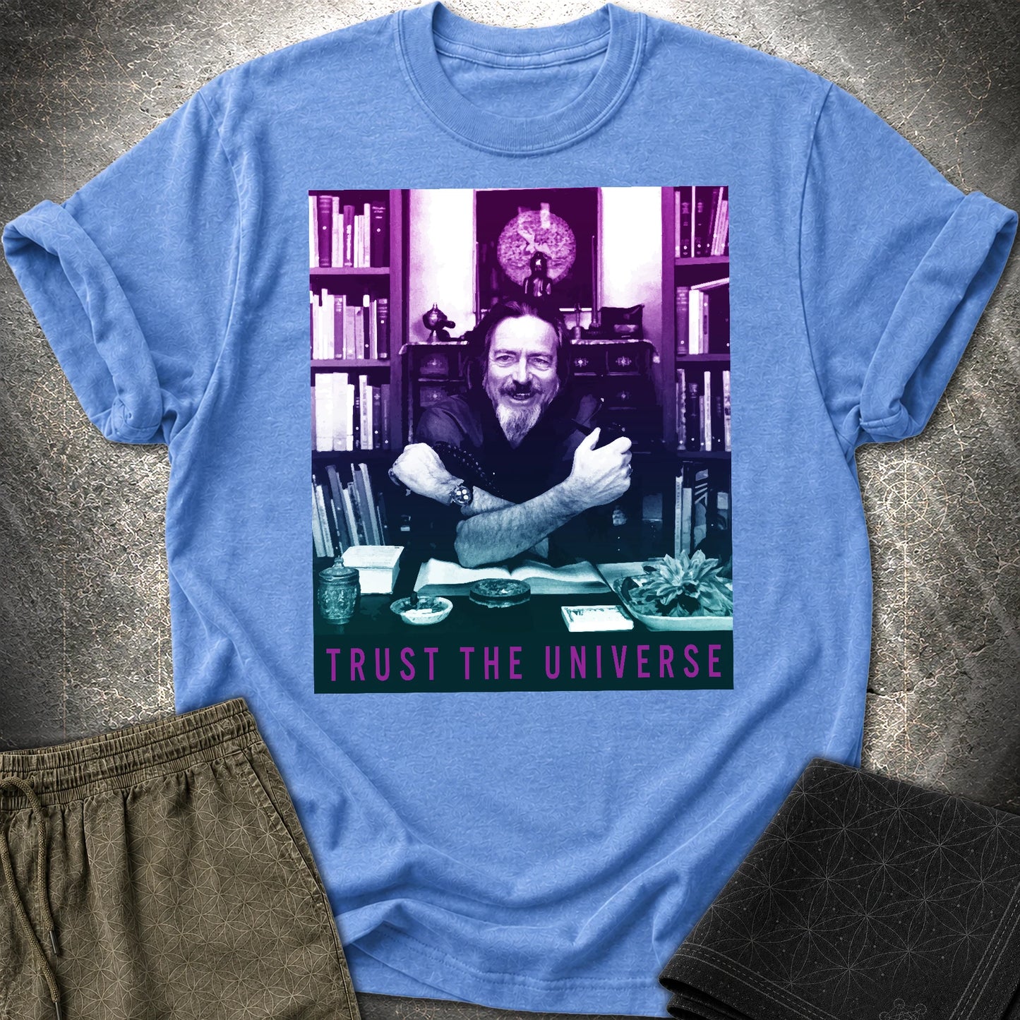 Alan Watts Trust The Universe T-Shirt - Alan Watts Trust The Universe T-Shirt - Heather Royal