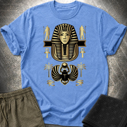 Pharaoh Scarab Egypt T-Shirt - Pharaoh Scarab Egypt T-Shirt - Heather Royal