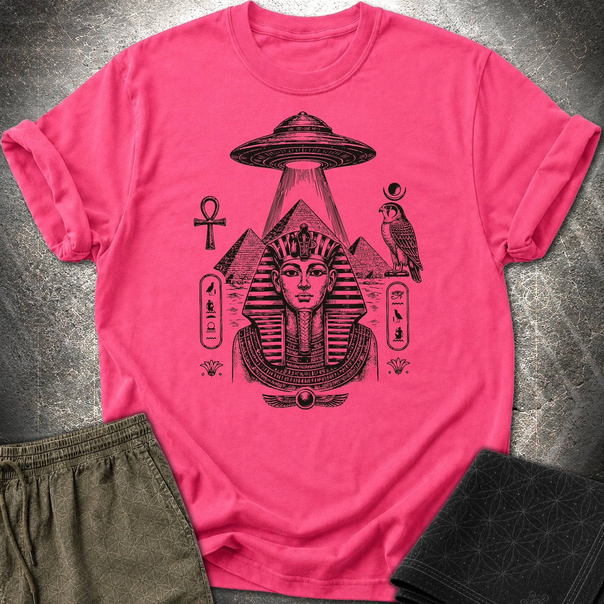 Pharaoh Under the Alien Light - Pharaoh Under the Alien Light T-Shirt - Heliconia