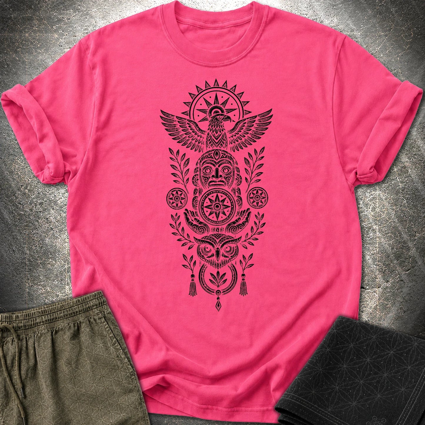 Totem Black - Totem Black T-Shirt - Heliconia