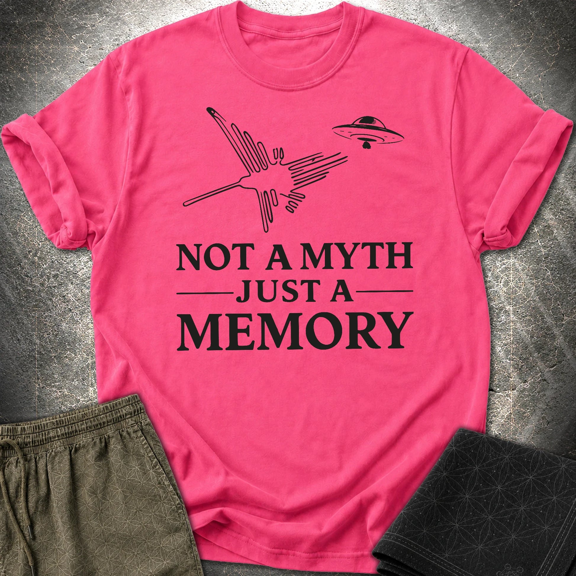 NOT MYTH JUST MEMORY Czarne - NOT MYTH JUST MEMORY Czarne T-Shirt - Heliconia