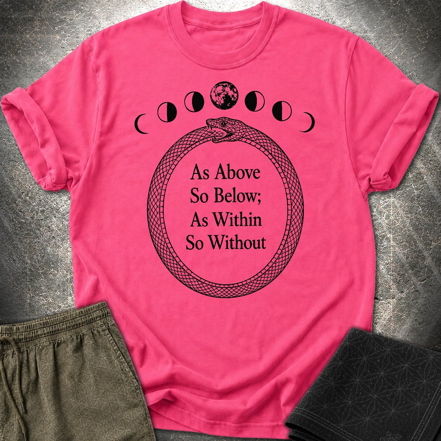 As Above So Below Ouroboros - As Above So Below Ouroboros T-Shirt - Heliconia