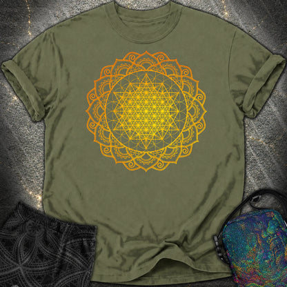 Tetrahedron Mandala Comfort T-Shirt - Tetrahedron Mandala Comfort T-Shirt - Hemp