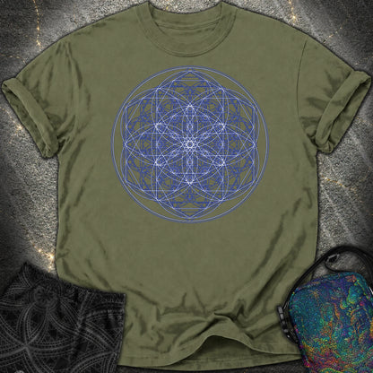 Sacred Flower Grids Comfort T-Shirt - Sacred Flower Grids Comfort T-Shirt - Hemp
