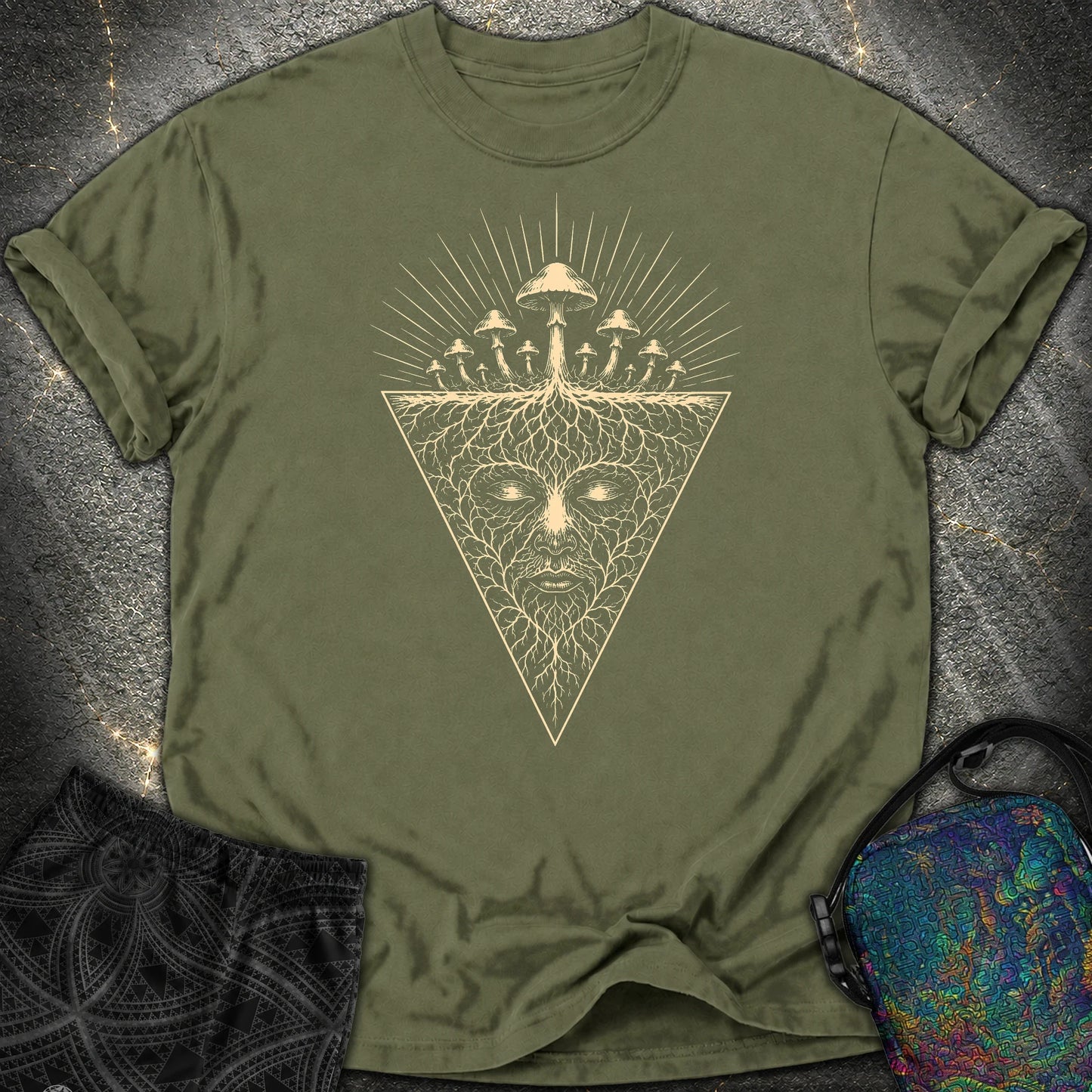 Mycelium Consciousness Comfort T-Shirt - Mycelium Consciousness Comfort T-Shirt - Hemp