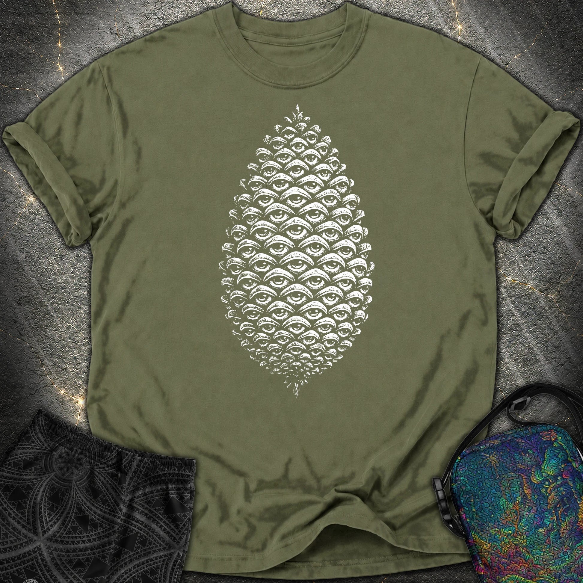 All Seeing Pinecone Comfort T-Shirt - All Seeing Pinecone Comfort T-Shirt - Hemp