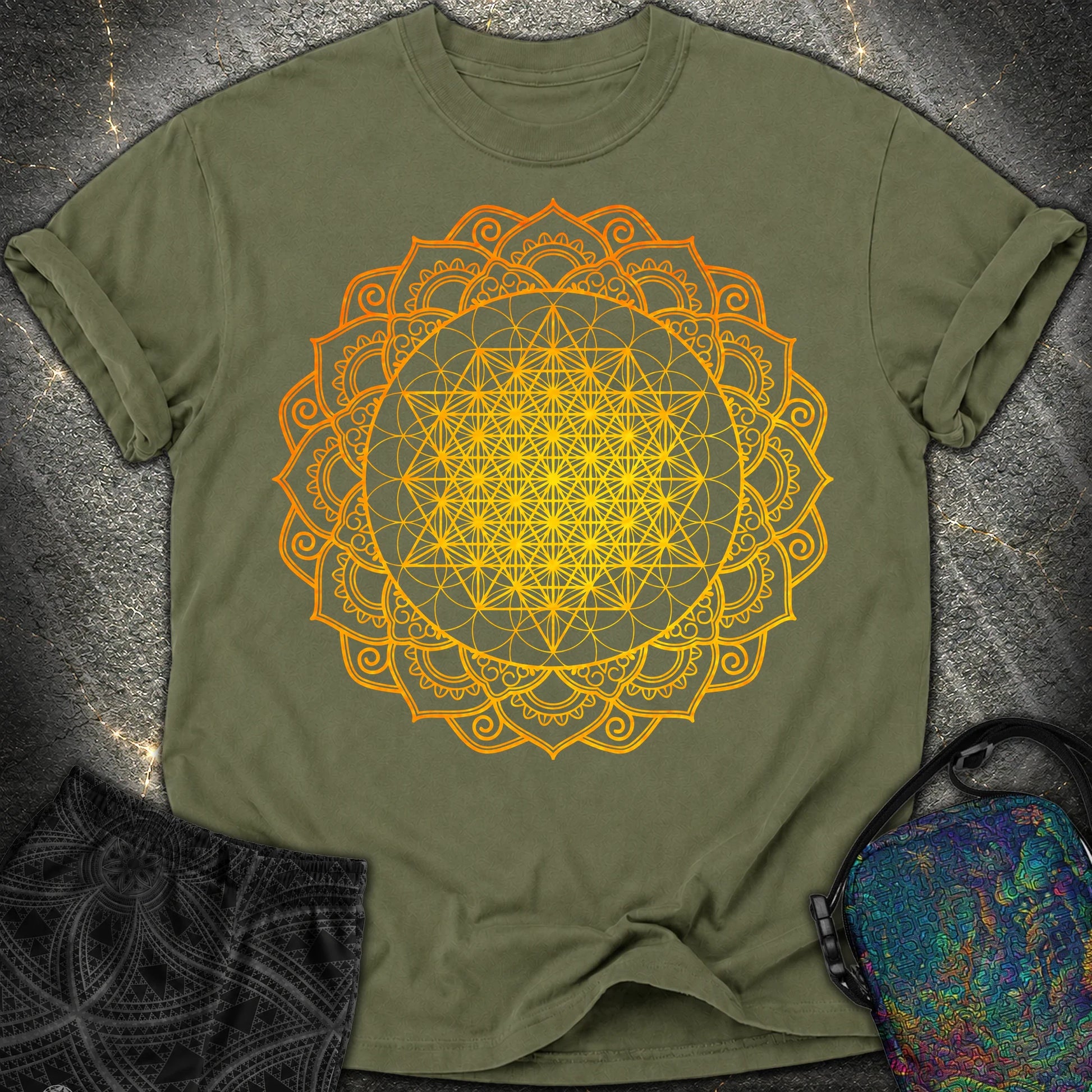 Tetrahedron Mandala T-Shirt - Tetrahedron Mandala Comfort T-Shirt - Hemp