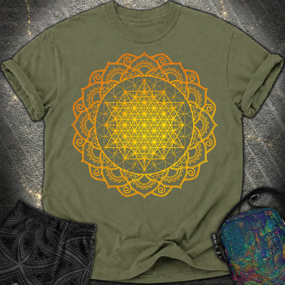 Tetrahedron Mandala T-Shirt - Tetrahedron Mandala Comfort T-Shirt - Hemp