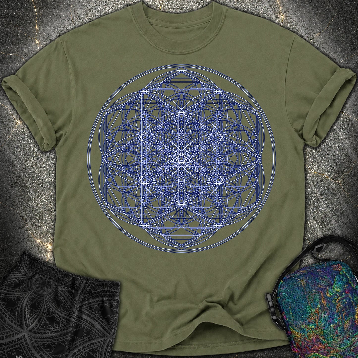 Sacred Flower Grids - Sacred Flower Grids Comfort T-Shirt - Hemp