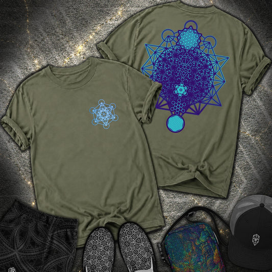 All The Sacred Geometry Comfort 2 Sided T-Shirt - All The Sacred Geometry Comfort 2 Sided T-Shirt - Hemp