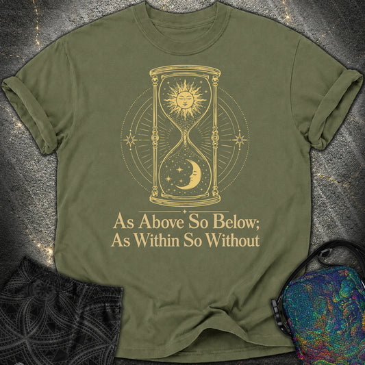 As Above So Below Hourglass - As Above So Below Hourglass Comfort T-Shirt - Hemp