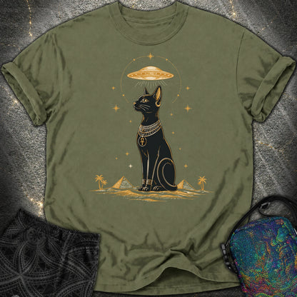 Celestial Cat Beneath the Starship - Celestial Cat Beneath the Starship Comfort T-Shirt - Hemp