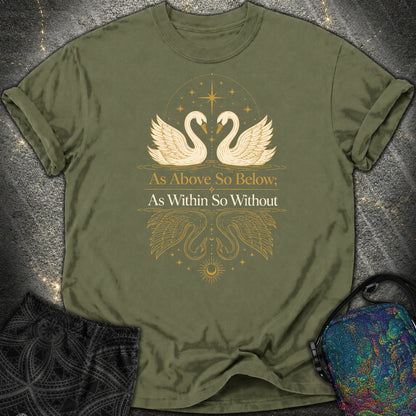 As Above So Below Swans Comfort T-Shirt - As Above So Below Swans Comfort T-Shirt - Hemp