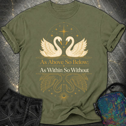 As Above So Below Swans - As Above So Below Swans Comfort T-Shirt - Hemp
