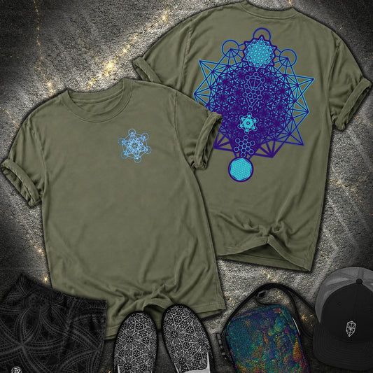 All The Sacred Geometry Comfort 2 Sided T-Shirt - All The Sacred Geometry Comfort 2 Sided T-Shirt - Hemp