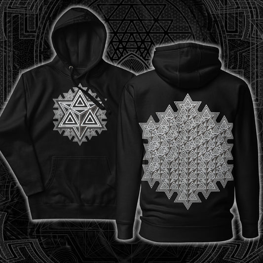Sacred Silver Merkaba Hoodie
