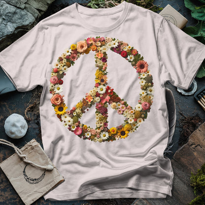 Floral Peace Symbol T-Shirt
