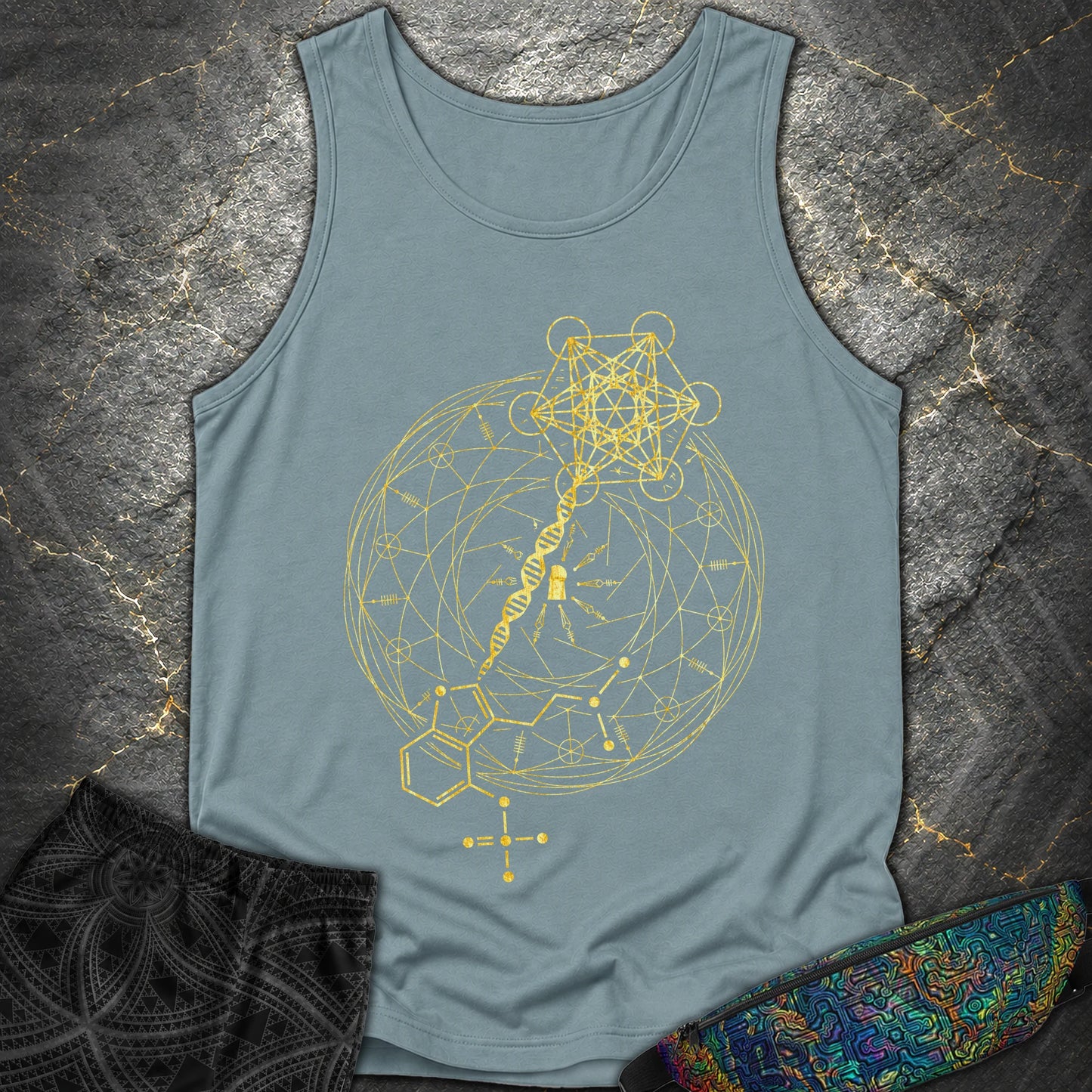 Psilocybin Key To Universe - Psilocybin Key To Universe Tank Top - Ice Blue
