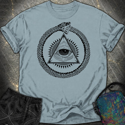 Ouroboros Eye of Providence Comfort T-Shirt - Ouroboros Eye of Providence Comfort T-Shirt - Ice Blue