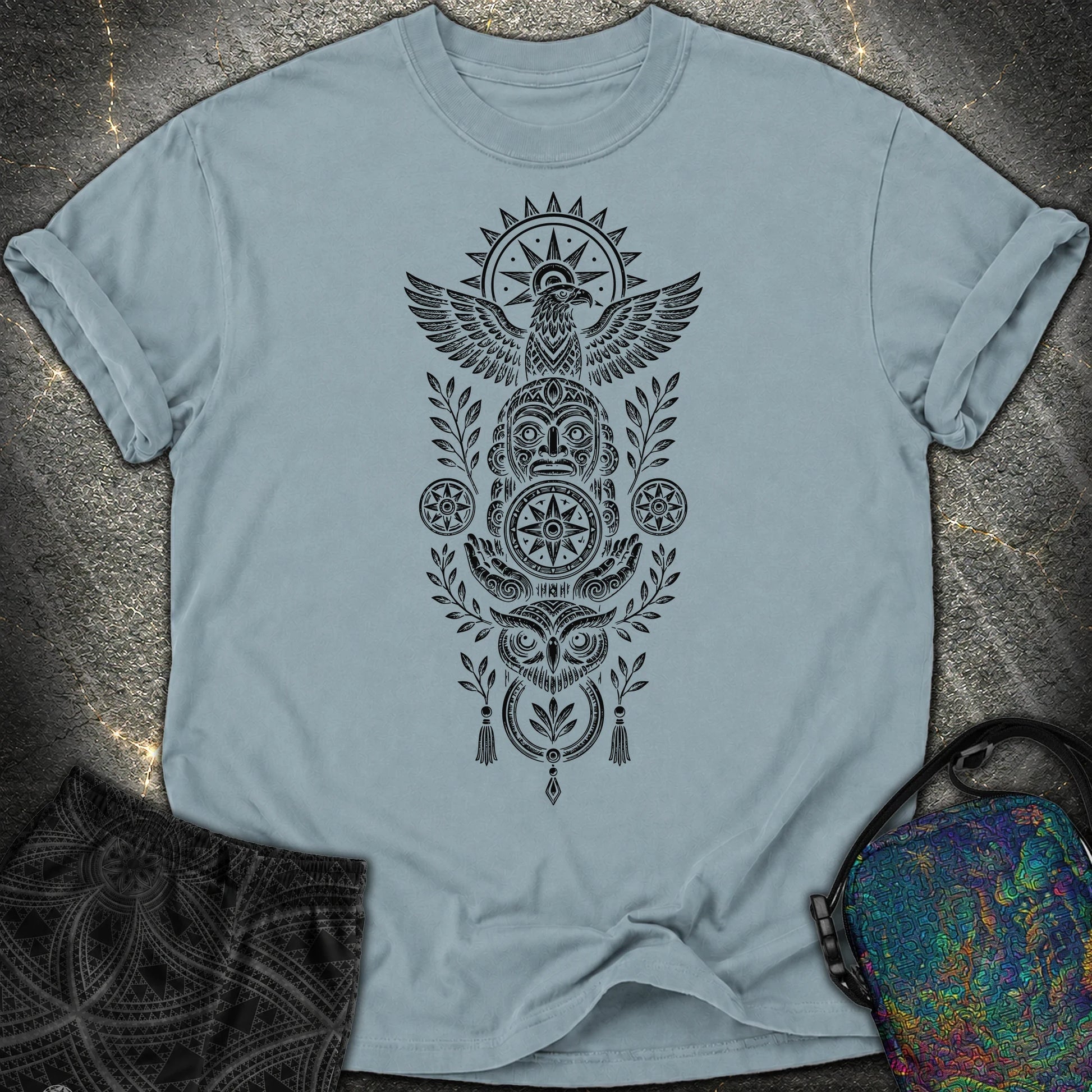 Totem Black - Totem Black Comfort T-Shirt - Ice Blue