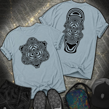 Mind Blown Black 2 Sided Comfort T-Shirt - Mind Blown Black 2 Sided Comfort T-Shirt - Ice Blue