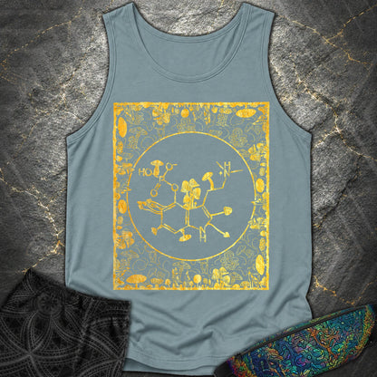 Psilocybin Molecule Mushroom Frame Comfort Tank Top - Psilocybin Molecule Mushroom Frame Comfort Tank Top - Ice Blue