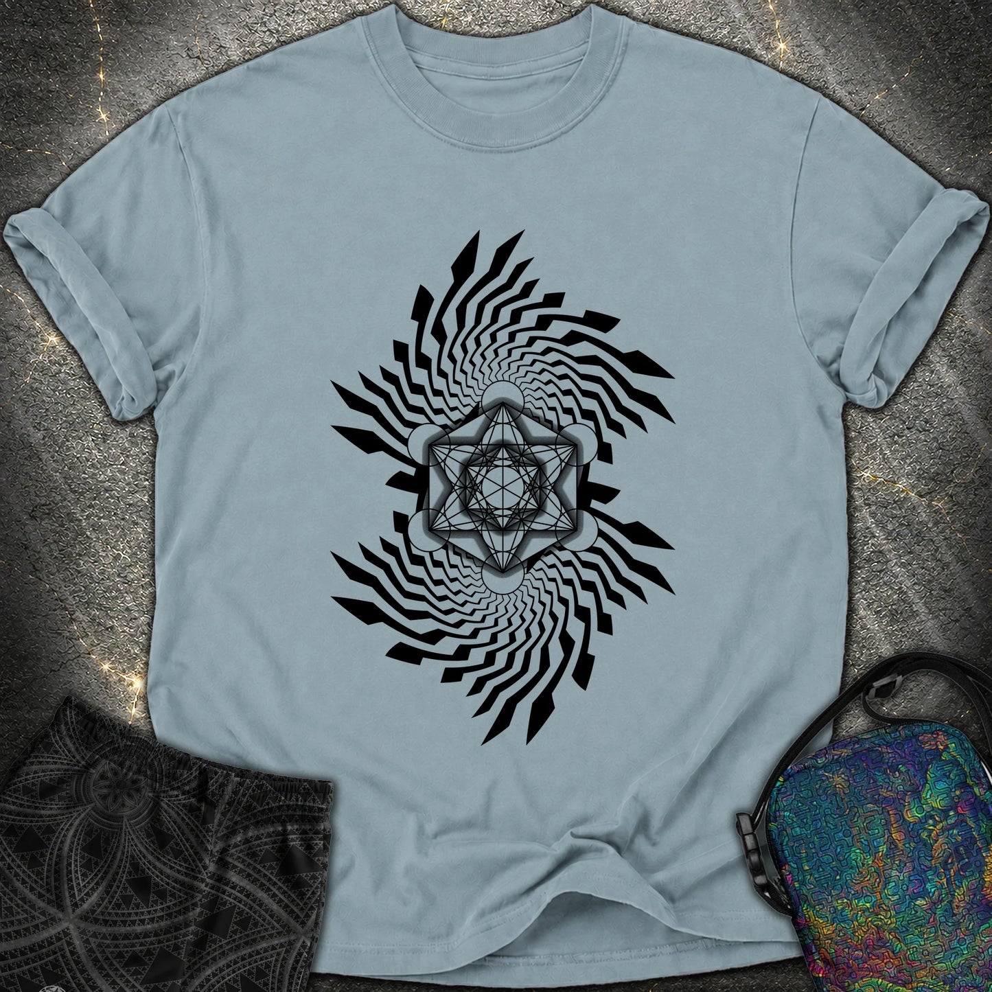 Spiral Metatron T-Shirt - Spiral Metatron Comfort T-Shirt - Ice Blue