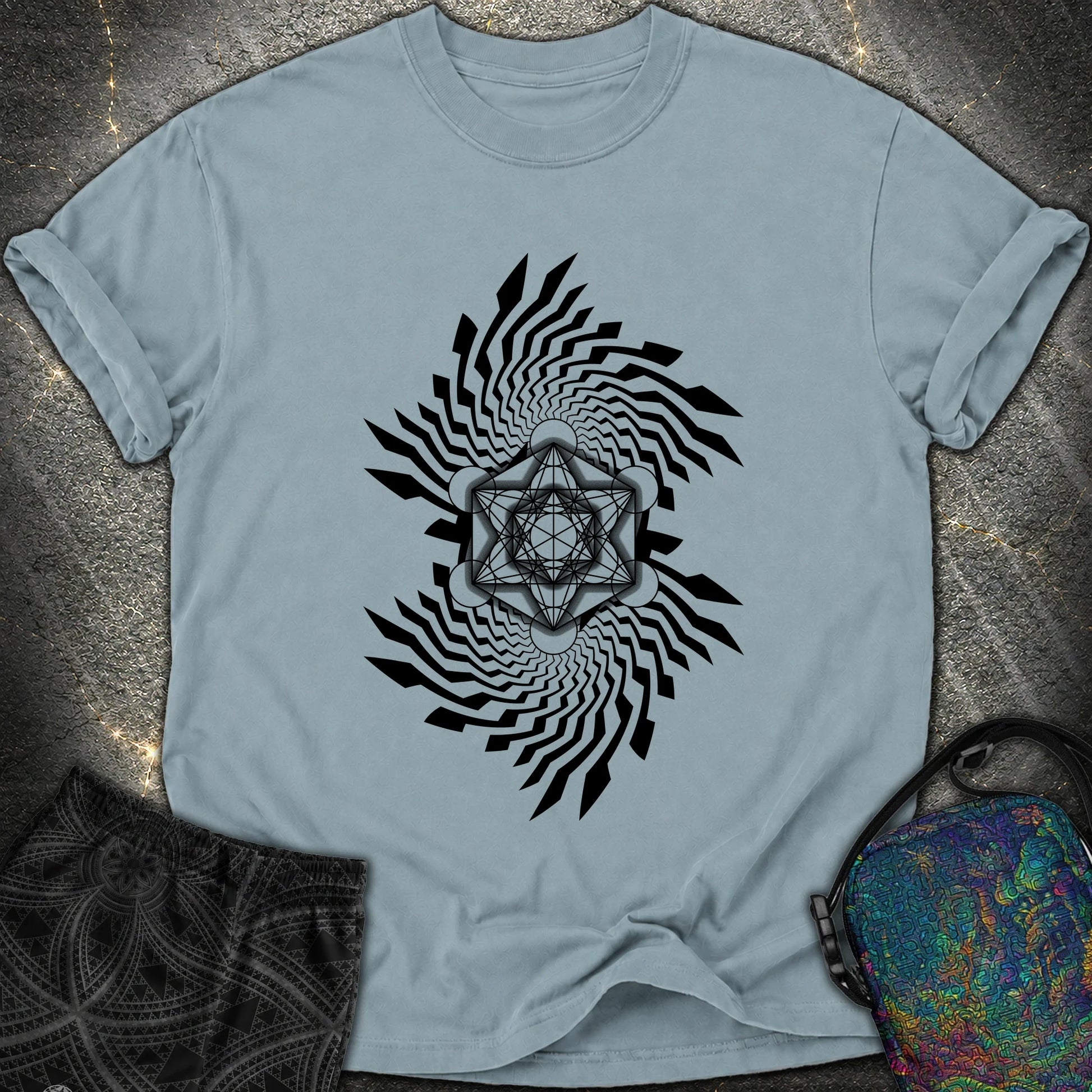 Spiral Metatron T-Shirt - Spiral Metatron Comfort T-Shirt - Ice Blue