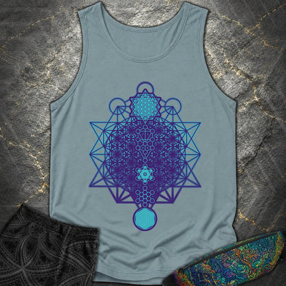 All The Sacred Geometry - All The Sacred Geometry Tank - Ice Blue