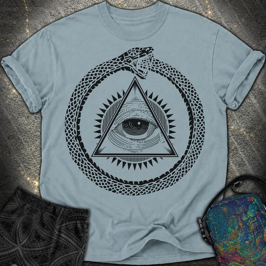 Ouroboros Eye of Providence - Ouroboros Eye of Providence Comfort T-Shirt - Ice Blue