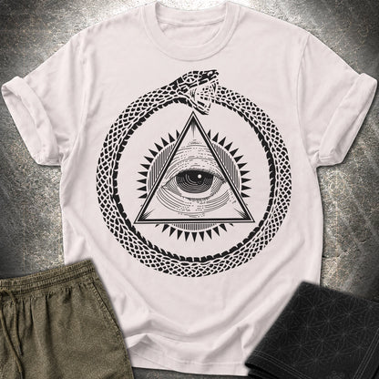 Ouroboros Eye of Providence - Ouroboros Eye of Providence T-Shirt - Ice Grey